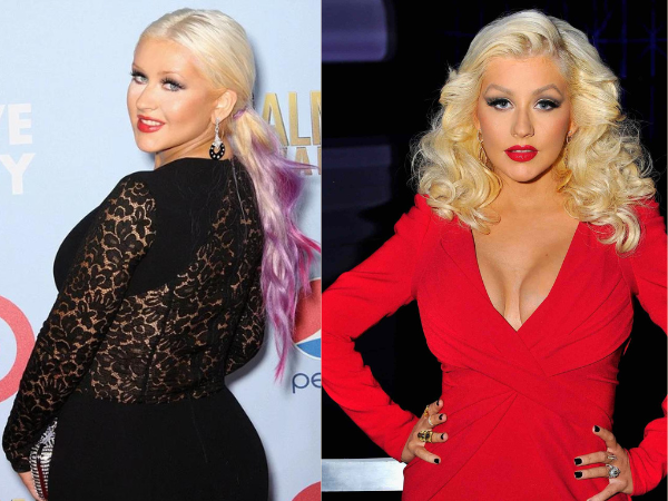 Before After christina aguilera 2