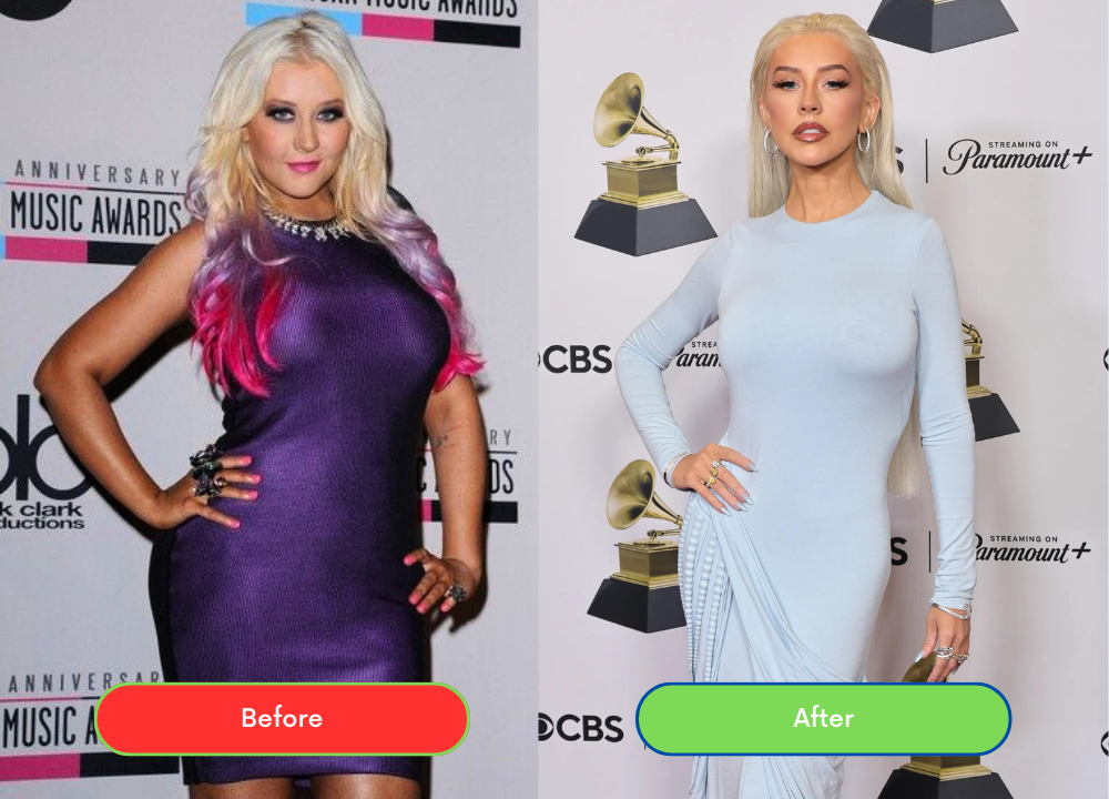 Before After christina aguilera